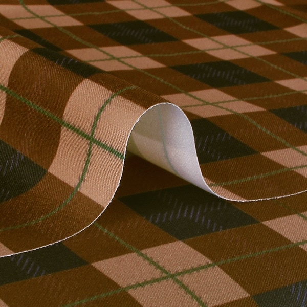 【送料無料】コストモオリジナルチェック（ライトブラウン） コストモオリジナルプリント生地[FAVORIC]