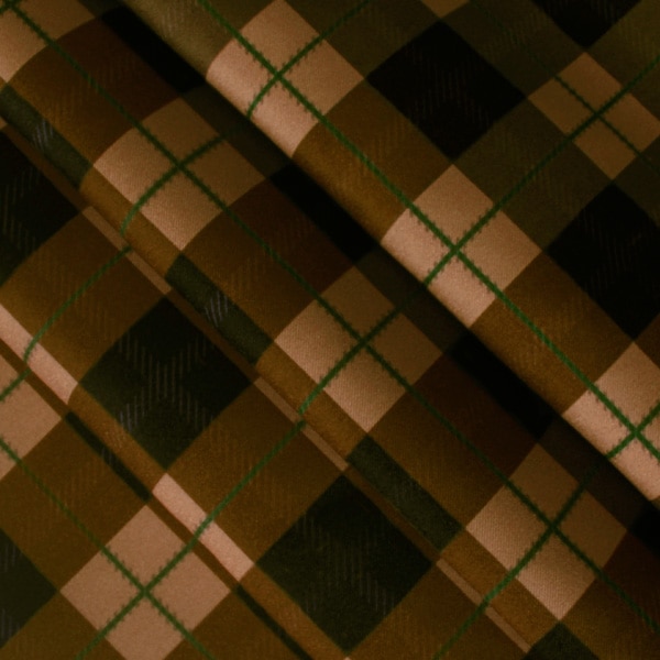 【送料無料】コストモオリジナルチェック（ライトブラウン） コストモオリジナルプリント生地[FAVORIC]