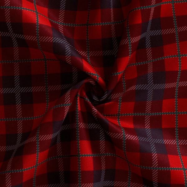 【送料無料】コストモオリジナルチェック（レッド） コストモオリジナルプリント生地[FAVORIC]