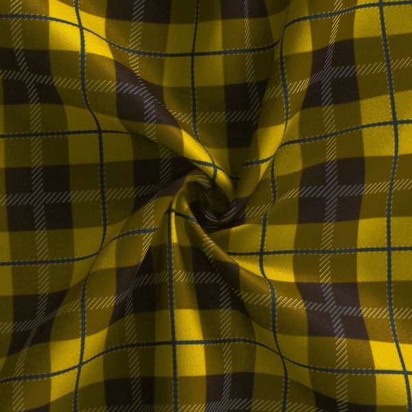 【送料無料】コストモオリジナルチェック（イエロー） コストモオリジナルプリント生地[FAVORIC]