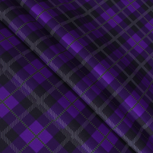 【送料無料】コストモオリジナルチェック（パープル） コストモオリジナルプリント生地[FAVORIC]