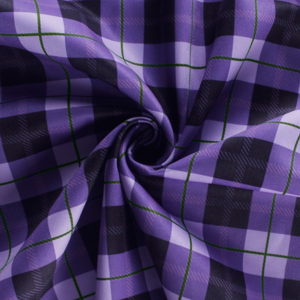 【送料無料】コストモオリジナルチェック（ライトパープル） コストモオリジナルプリント生地[FAVORIC]