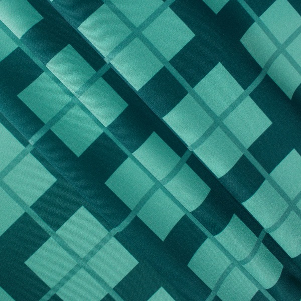 【送料無料】グリーンチェックA コストモオリジナルプリント生地[FAVORIC]