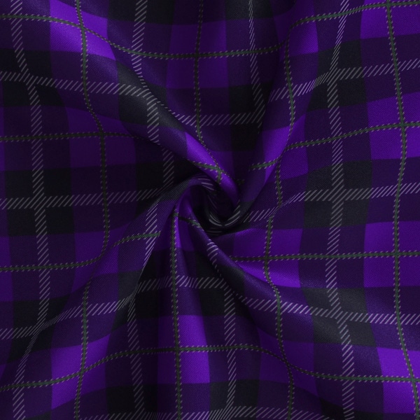 【送料無料】コストモオリジナルチェック（パープル） コストモオリジナルプリント生地[FAVORIC]