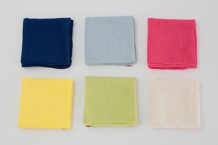 カラーハンカチ （ao）