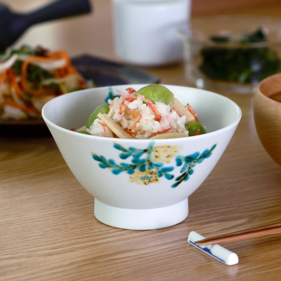 色絵黄花　飯碗 （堀畑蘭）