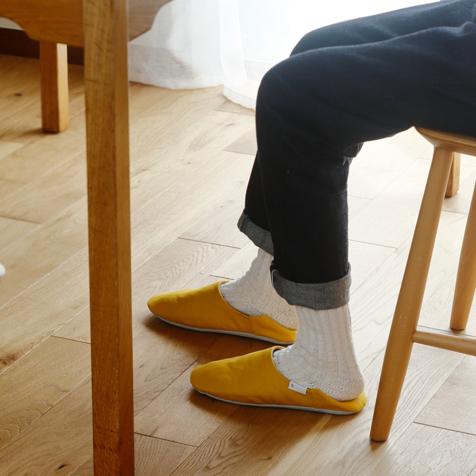 帆布バブーシュ　Large（25-27cm） （ABE HOME SHOES）