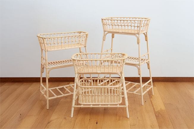 【受注生産】hairu high-low/籐かご (ツルヤ商店)