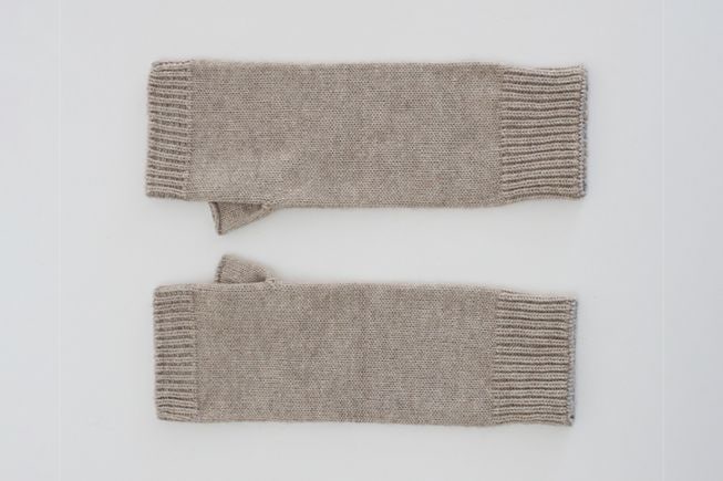 ヤクとオーガニックコットン 縫い目のないハンドウォーマー (天衣無縫)