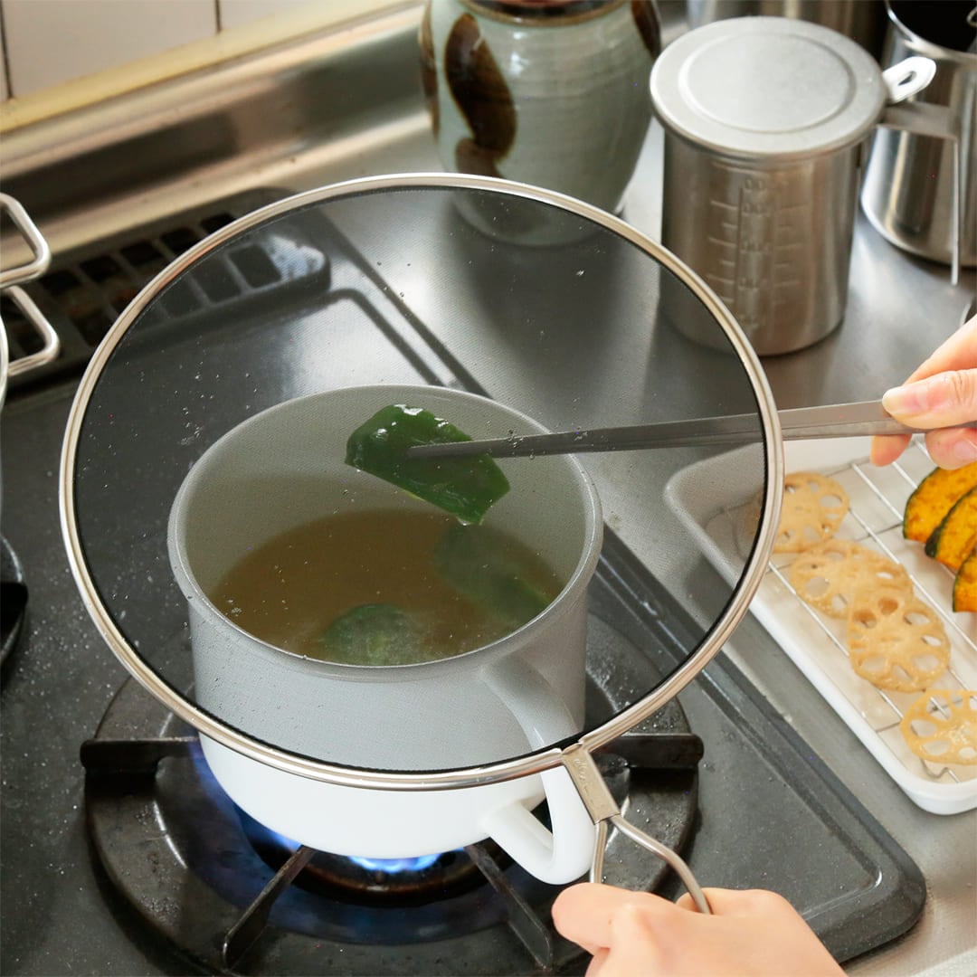 油ハネを防ぐメッシュカバー（AUX／オークス）