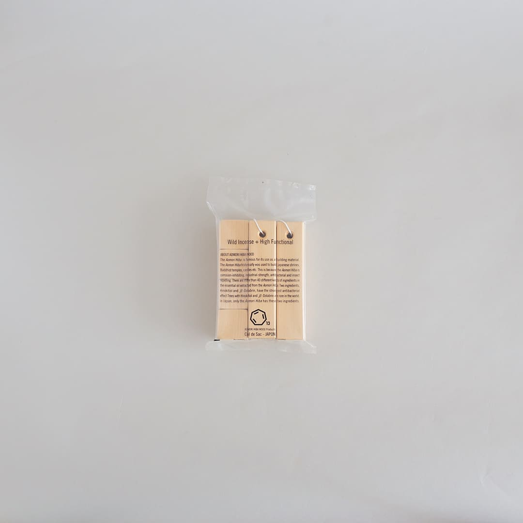 青森ヒバ　チップ、ブロック／消臭芳香剤  （カルデサック／Cul de Sac）