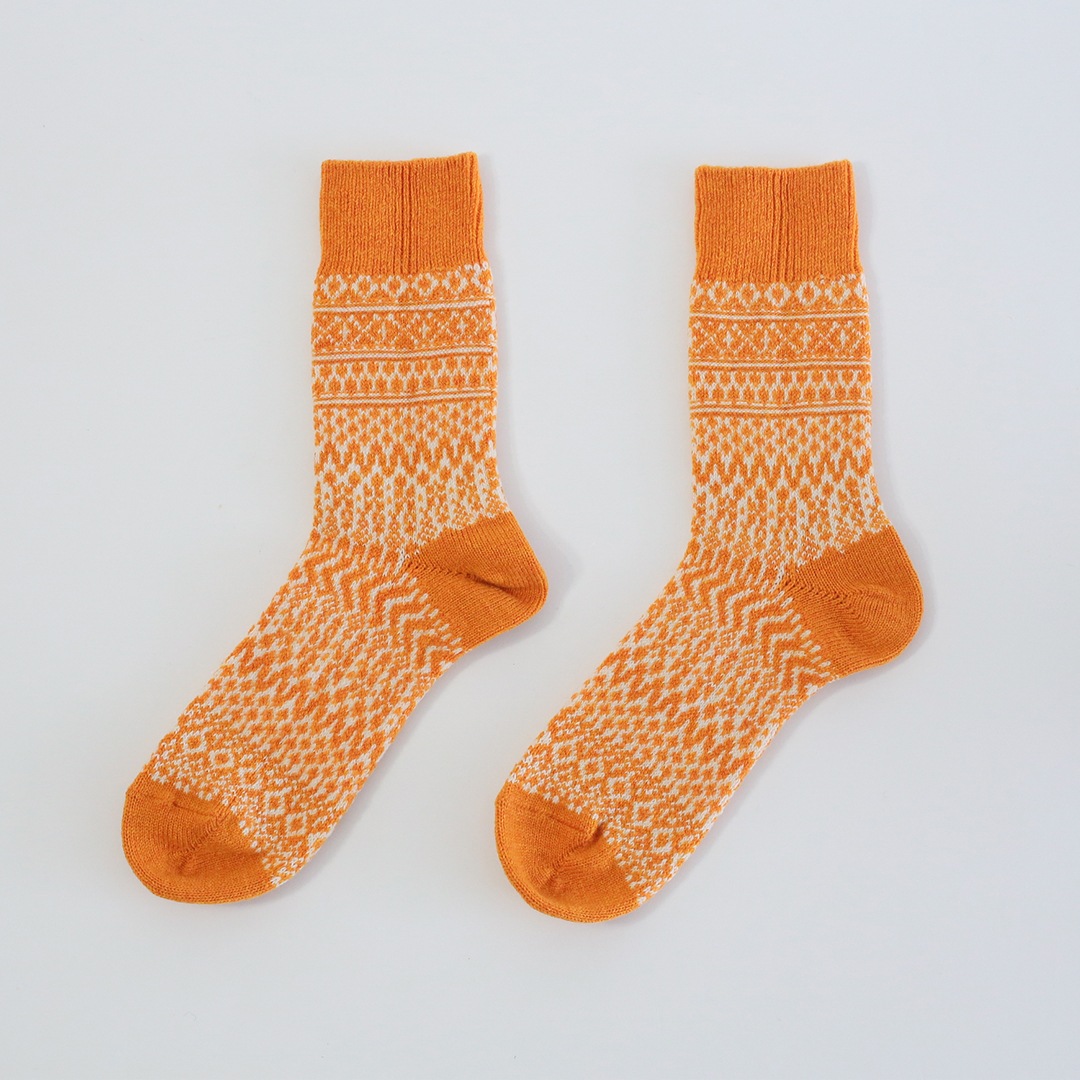 ウールジャガードソックス （西口靴下）