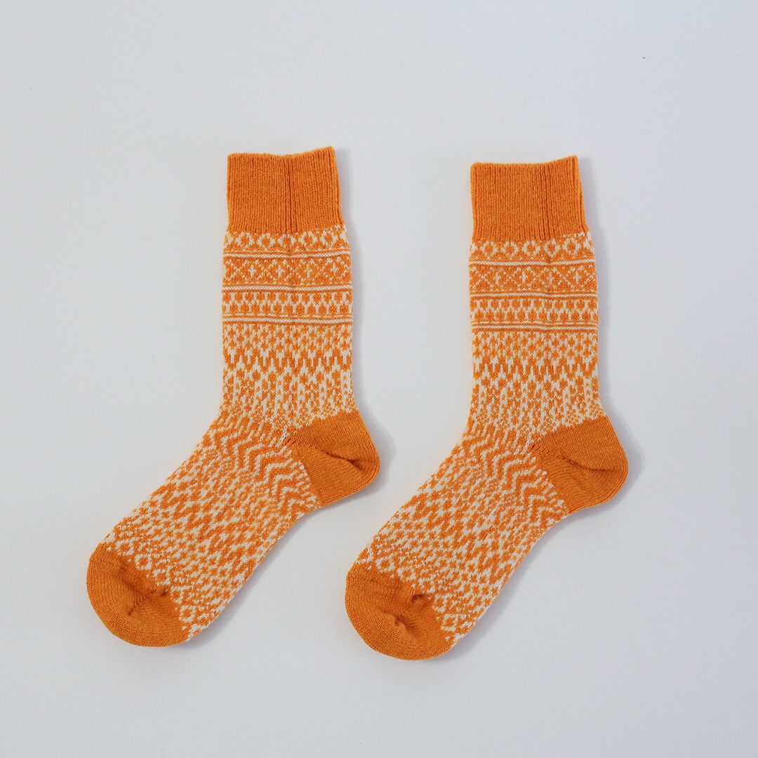 ウールジャガードソックス （西口靴下）