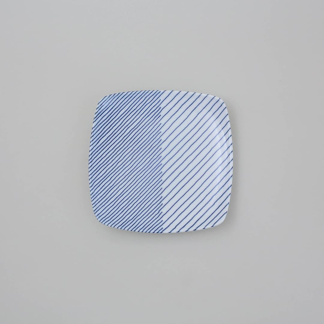 白山陶器　重ね縞　8枚セット 白山陶器 重ね縞 長焼皿 / HAKUSAN | 食器と料理道具の専門店