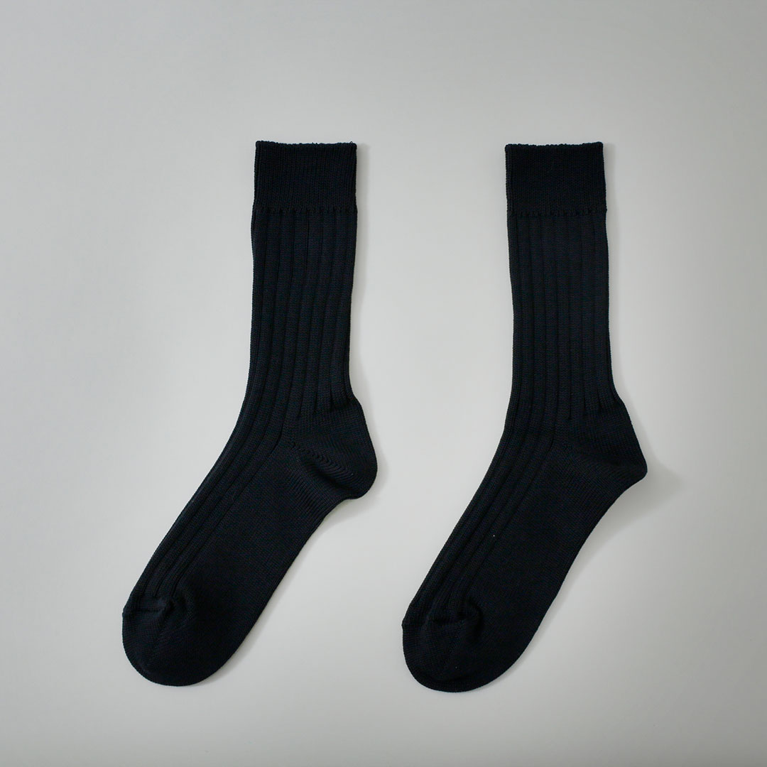 エジプトコットンリブソックス （西口靴下）