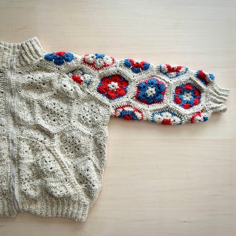 手編み、ハンドメイド、モチーフ編み、コットンブランケットフラワーガーデン ハンドメイド かぎ針編みモチーフブランケット