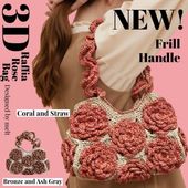 �ҥ��åȡӣ�D Raffia Rose Bag�����åȡ�Designed by melt