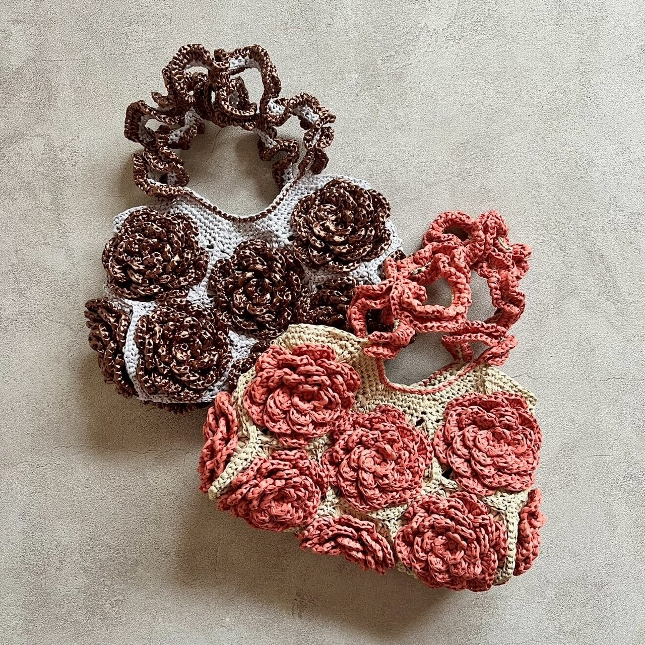 �ҥ��åȡӣ�D Raffia Rose Bag�����åȡ�Designed by melt
