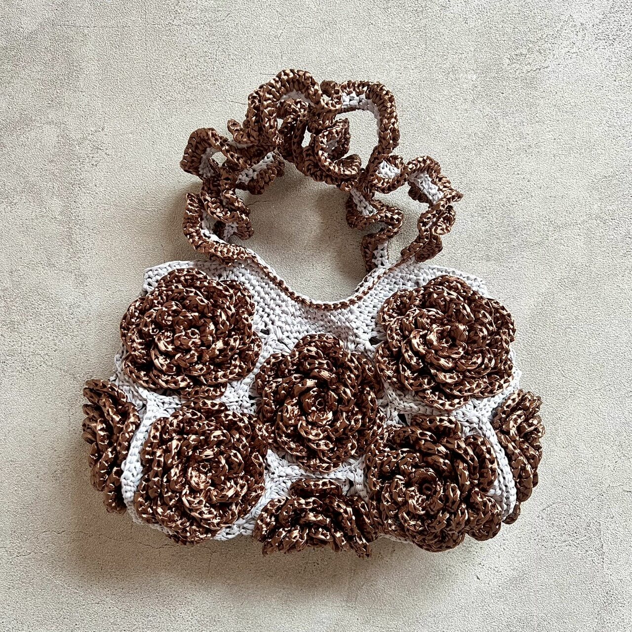 �ҥ��åȡӣ�D Raffia Rose Bag�����åȡ�Designed by melt