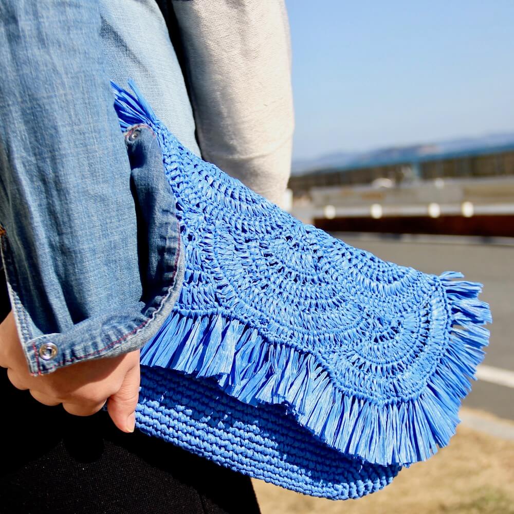 ラフィア クラッチバッグ Handmade 【モロッコ産】 ラフィア クラッチバックHandmade【モロッコ産】 バッグ
