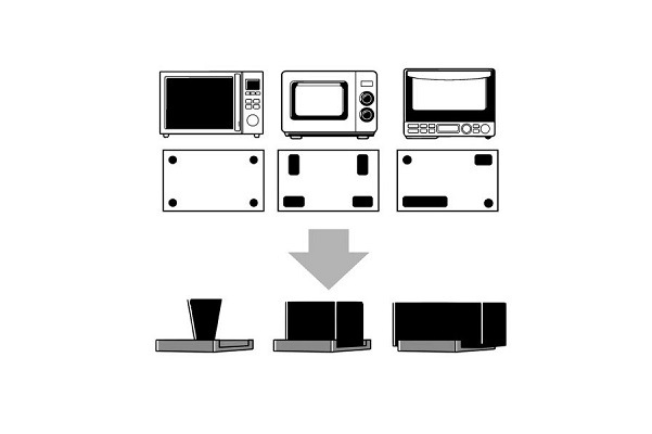 TATSUFUTO タツフト 電子レンジ/トースター用移動抑制シリコンマット TFi-2006