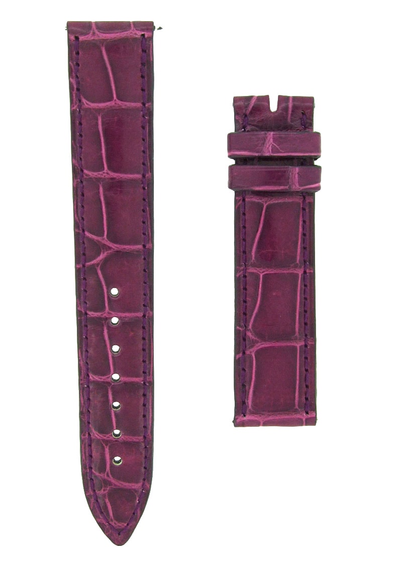 フランクミュラー レザーストラップ 2852用 クロコダイル パープル(艶