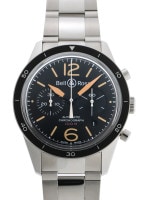 ベル&ロス - スポーツ ヘリテージ クロノグラフ | BELL & ROSS | BRV126-ST-HER/SST | SS 黒文字盤 自動巻き ブレスレット | 未使用品
