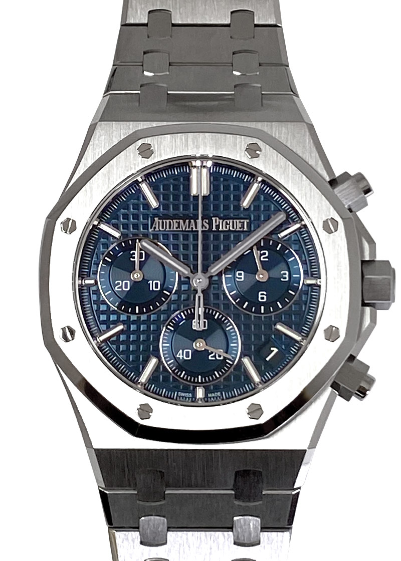 オーデマピゲ - ロイヤルオーク クロノグラフ 50周年記念 | AUDEMARS PIGUET | 26240ST.OO.1320ST.01 |  SS ブルー文字盤 自動巻き ブレスレット | 委託品 | 中古