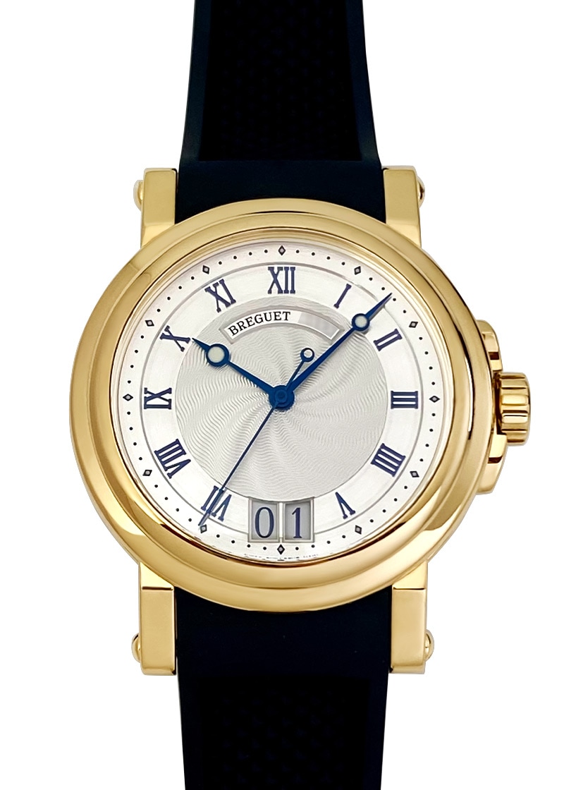 ブレゲ マリーン ラージデイト 自動巻き 腕時計 ラバー シルバー 5817ST/12/5V8 メンズ 40802049975 ブレゲ マリーンラージデイト 5817BA⁄12⁄9V8 中古 メンズ BRAND LIST