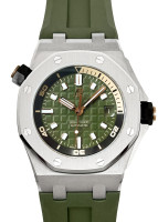 オーデマピゲ - ロイヤルオーク オフショア ダイバー | AUDEMARS PIGUET | 15720ST.OO.A052CA.01 | SS カーキ文字盤 自動巻き ラバー | 未使用品