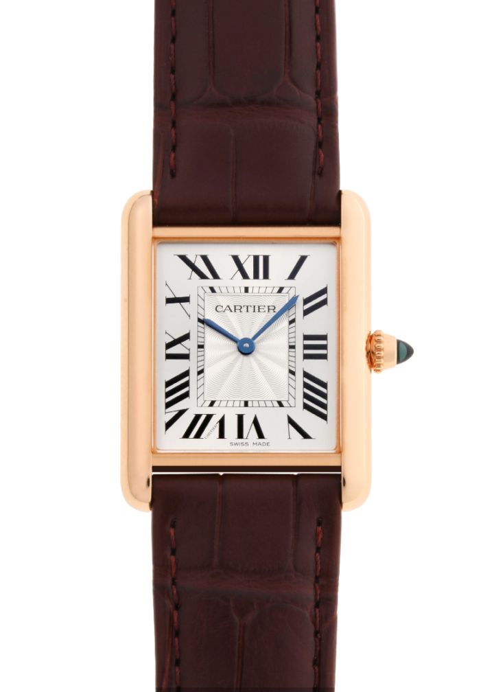 Cartier クォーツ時計 バーガンディ レザー Cartier クォーツ時計 バーガンディ レザー