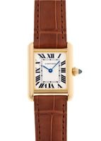 カルティエ - タンクルイ カルティエ SM | CARTIER | WGTA0342 | YG シルバー文字盤 クォーツ レザー