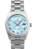 ロレックス - オイスター パーペチュアル デイデイト | ROLEX | 118206 | PT アイスブルー文字盤 自動巻き ブレスレット | 中古