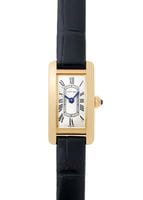 カルティエ - タンクアメリカン ミニ | CARTIER | WGTA0298 | YG シルバー文字盤 クォーツ レザー