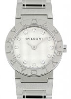ブルガリ BB26WSS/12N レディース ブルガリブルガリ 26mm SS 白文字盤/12Pダイヤモンド クォーツ ブレスレット