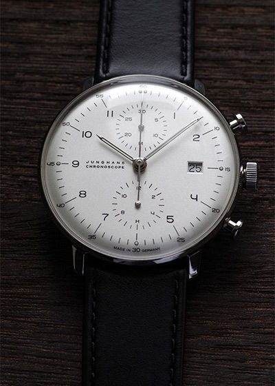 JUNGHANS 027/7805.00 マックスビル 白文字盤 メンズ 未使用 ユンハンス - マックスビル クロノスコープ | JUNGHANS | 027 4800 00