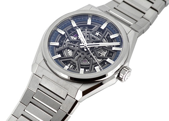 ゼニス 95 9000 670 78 M9000 デファイ クラシック Ti スケルトン文字盤 自動巻き ブレスレット 高級腕時計専門店 表参道 南青山クロンヌ Couronne Zenith ゼニス