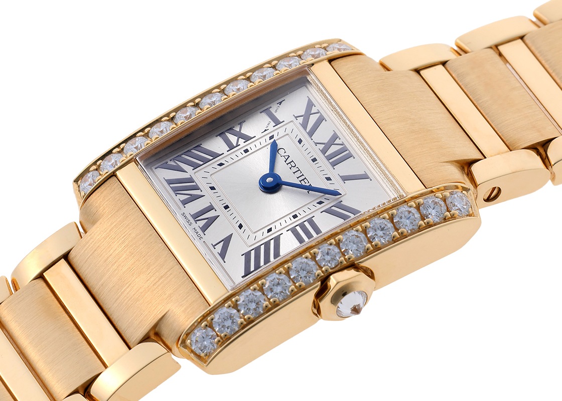カルティエ - タンク フランセーズ SM ベゼルダイヤ | CARTIER