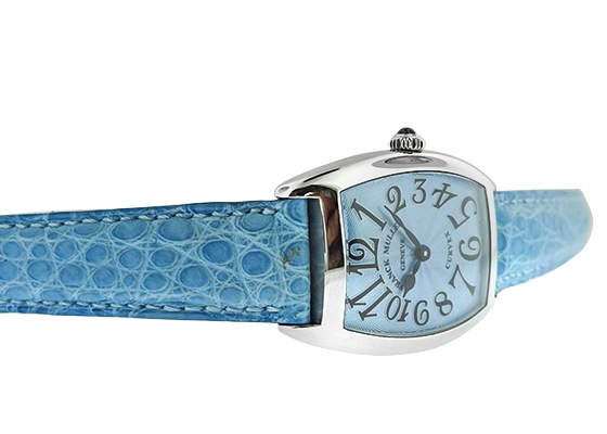 Franck Muller カーベックス1752QZレディース腕時計スカイブルー Franck Muller カーベックス1752QZレディース腕時計スカイブルー