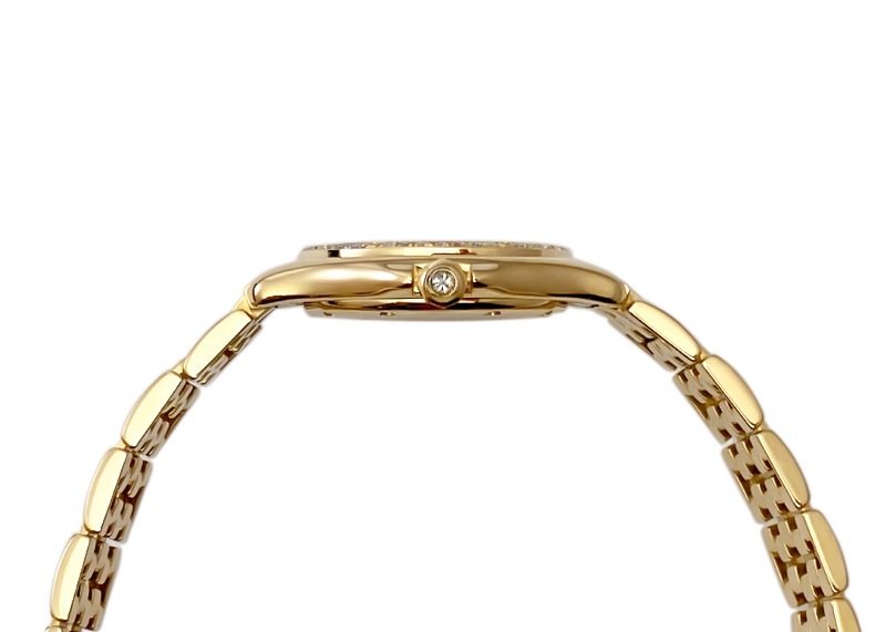【CARTIER】カルティエ パンテールクーガー WF8001B9 K18イエローゴールド×ダイヤモンド クオーツ アナログ表示 レディース アイボリー文字盤 腕時計 カルティエ - パンテール クーガー SM ベゼルダイヤ | CARTIER