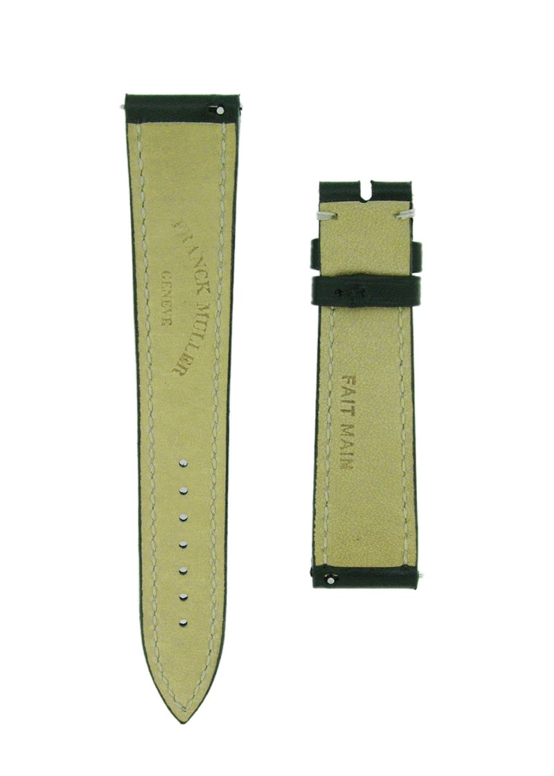 19mmフランクミュラー 純正 ブルー ストラップ ベルト 6850 フランクミュラー レザーストラップ 6850用 カーフ ブラック 19-16mm