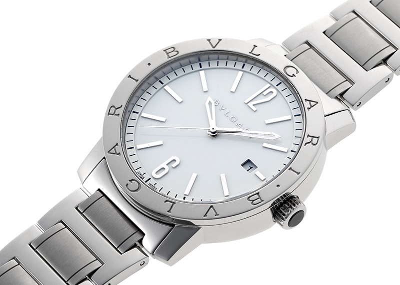 ブルガリ BVLGARI 自動巻き メンズ 腕時計 BB41WSSD ホワイト ブルガリ - ブルガリ・ブルガリ | BVLGARI | BB41WSSD | SS 白文字盤