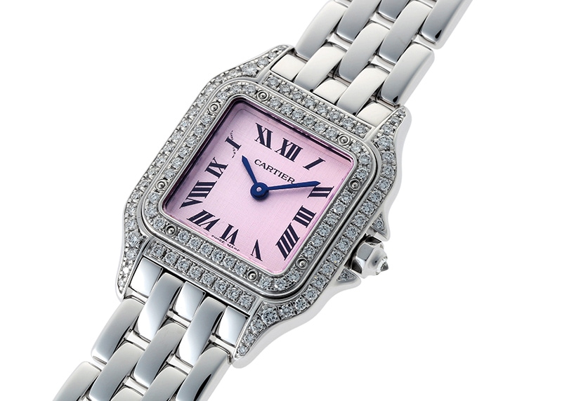 カルティエ - パンテール SM ベゼルダイヤ ピンクガラス | CARTIER