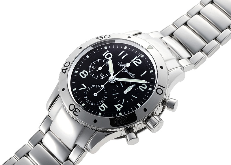Breguet 3800ST 純正 ステンレスブレスレット 中古 ブレゲ - アエロナバル | BREGUET | 3800ST/92/SW9 | SS 黒文字盤 自動