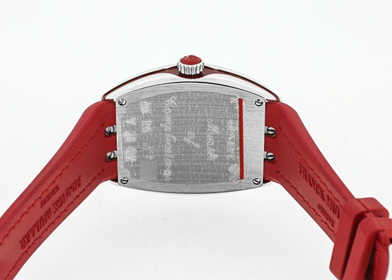 フランクミュラー V29QZ レディース ヴァンガード SS シルバー/レッド