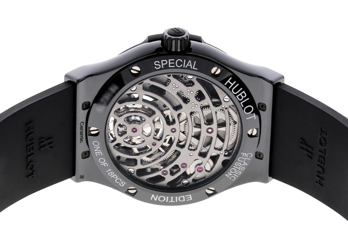 【新品】HUBLOT クラシック・フュージョン ストラップ ブラックアリゲーター Hublot Classic Fusion Auto 45mm Zirconium Titanium Black