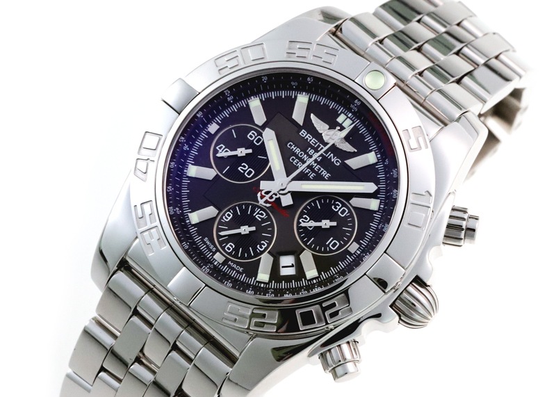 中古 ブライトリング A011m24pa Ab0110 クロノマット44 Ss 黒文字盤 自動巻き ブレスレット 高級腕時計専門店 表参道 南青山クロンヌ Couronne Breitling ブライトリング