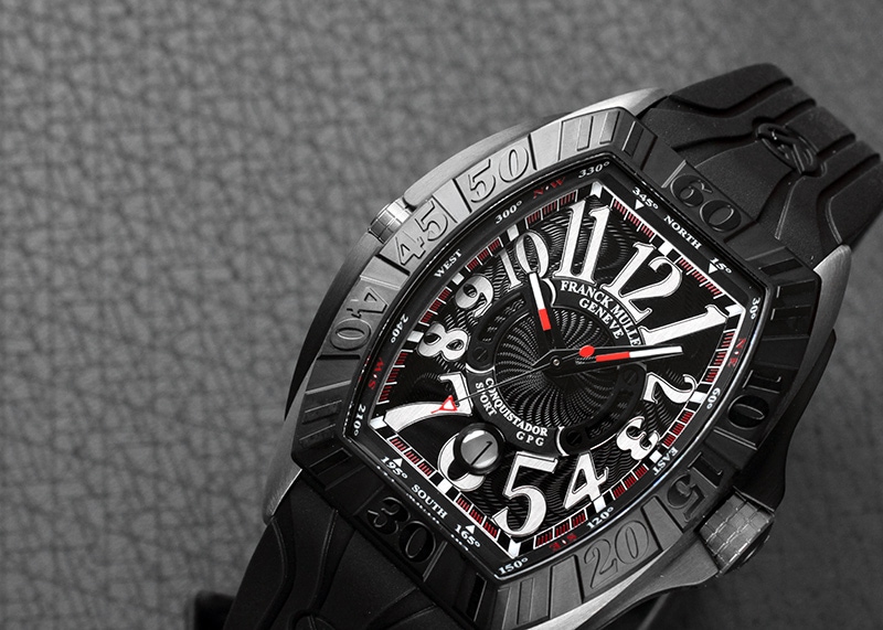 フランクミュラーコンキスタドール8900用Croco黒ベルト フランク