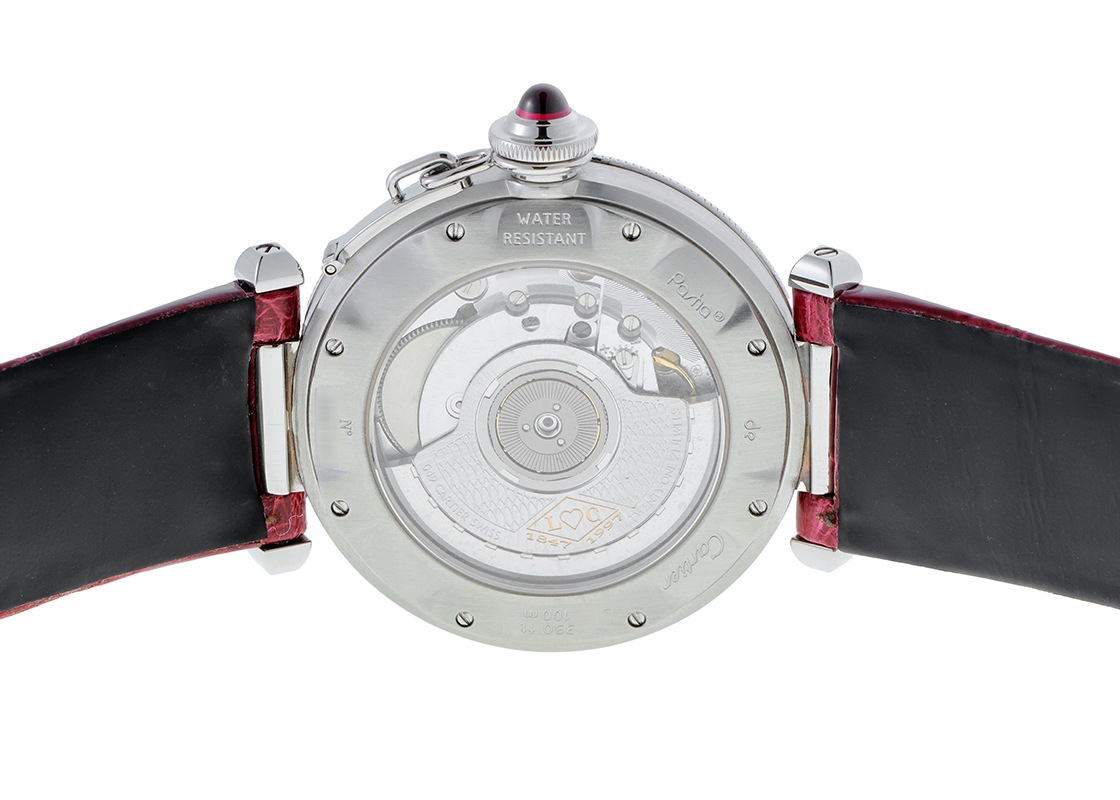 Cartierパシャグリッド38mm 自動巻き シルバー文字盤 時計 カルティエ