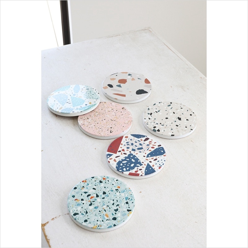 サークル・タイルコースター6点セット J